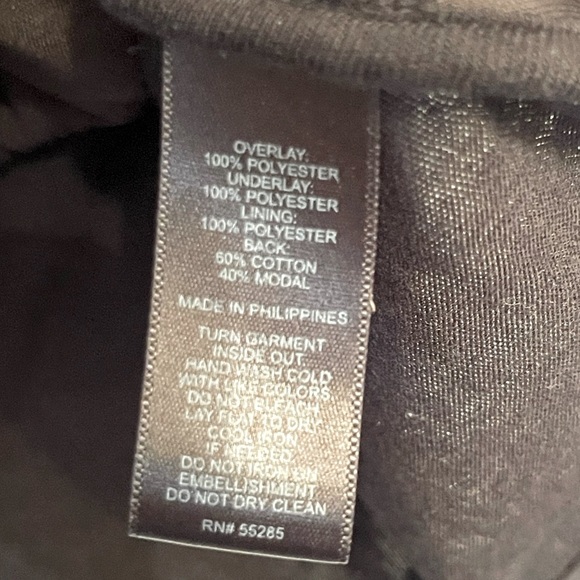 Express Silver Sequen with Black Sheer Overlay Tank Top Size Large - Picture 5 of 5